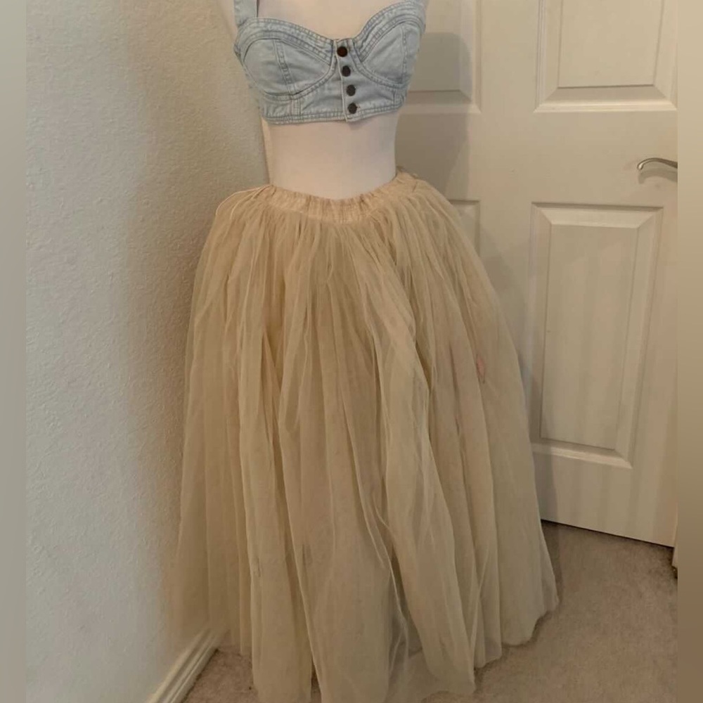 Betsey Johnson Tulle Skirt with Flowers